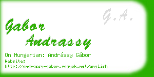 gabor andrassy business card