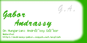 gabor andrassy business card